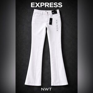 Express White Flare Jeans NWT